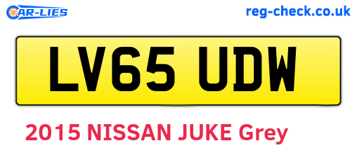 LV65UDW are the vehicle registration plates.