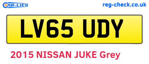 LV65UDY are the vehicle registration plates.