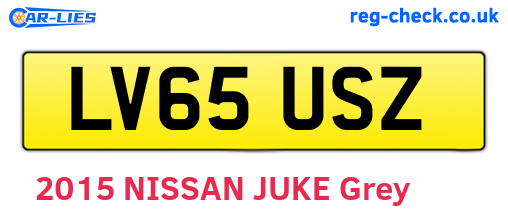 LV65USZ are the vehicle registration plates.