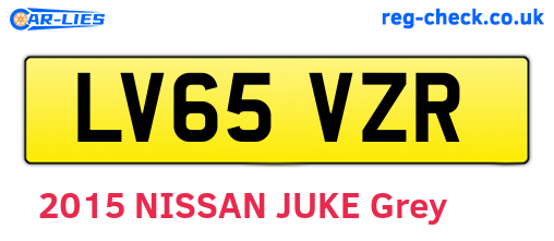LV65VZR are the vehicle registration plates.