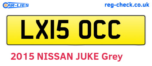 LX15OCC are the vehicle registration plates.