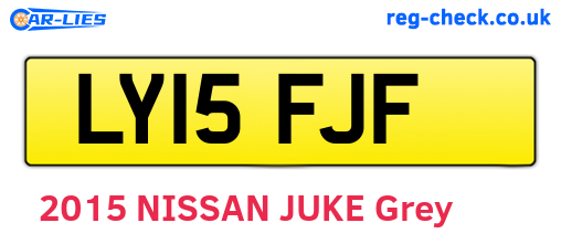 LY15FJF are the vehicle registration plates.