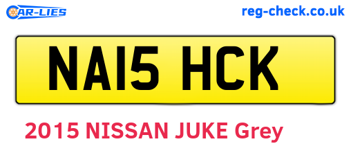 NA15HCK are the vehicle registration plates.