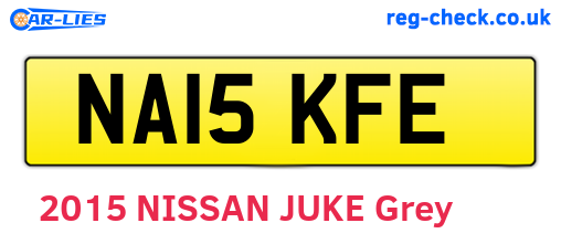 NA15KFE are the vehicle registration plates.