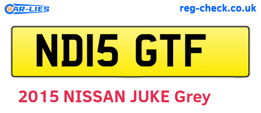 ND15GTF are the vehicle registration plates.