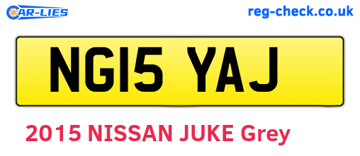 NG15YAJ are the vehicle registration plates.