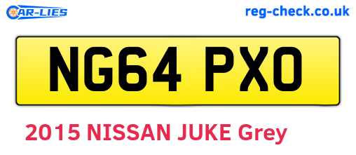 NG64PXO are the vehicle registration plates.