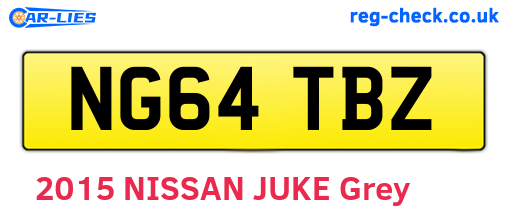 NG64TBZ are the vehicle registration plates.