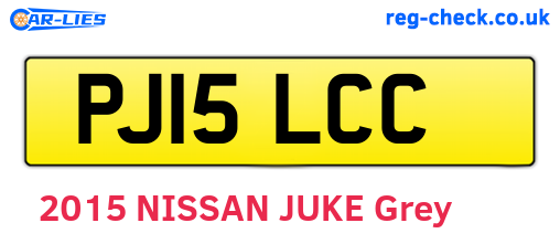 PJ15LCC are the vehicle registration plates.