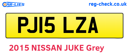 PJ15LZA are the vehicle registration plates.