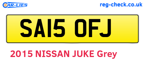 SA15OFJ are the vehicle registration plates.