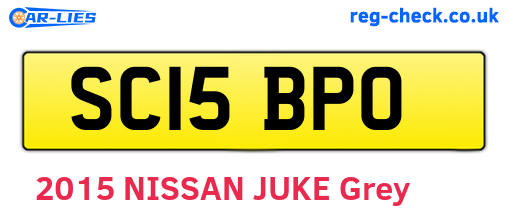 SC15BPO are the vehicle registration plates.
