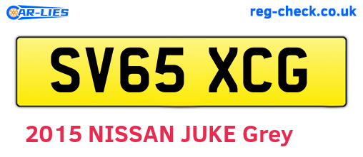 SV65XCG are the vehicle registration plates.