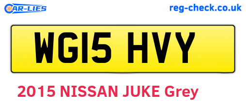 WG15HVY are the vehicle registration plates.