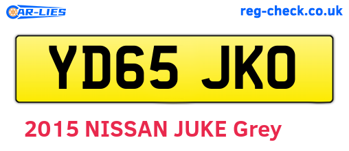 YD65JKO are the vehicle registration plates.