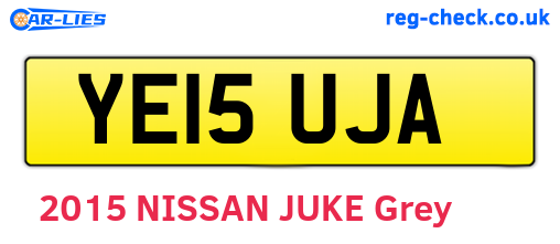 YE15UJA are the vehicle registration plates.