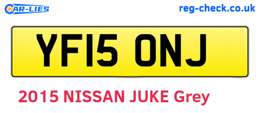 YF15ONJ are the vehicle registration plates.