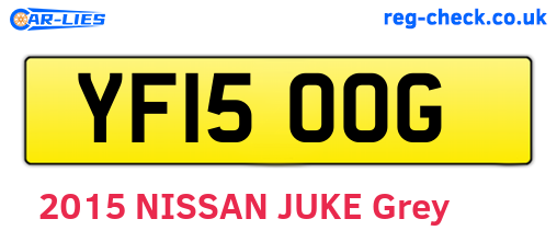 YF15OOG are the vehicle registration plates.
