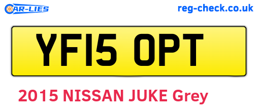 YF15OPT are the vehicle registration plates.