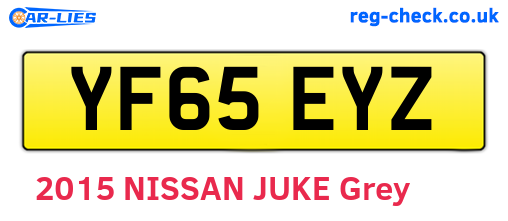 YF65EYZ are the vehicle registration plates.