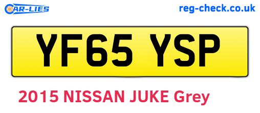 YF65YSP are the vehicle registration plates.