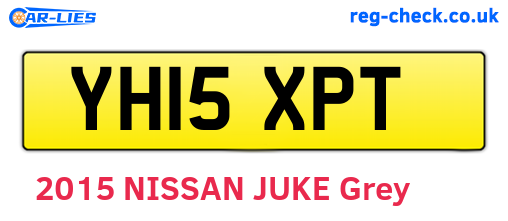 YH15XPT are the vehicle registration plates.