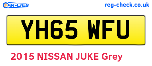 YH65WFU are the vehicle registration plates.