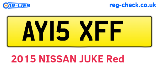 AY15XFF are the vehicle registration plates.