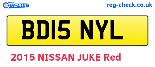BD15NYL are the vehicle registration plates.