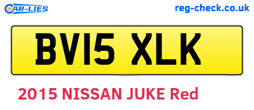 BV15XLK are the vehicle registration plates.