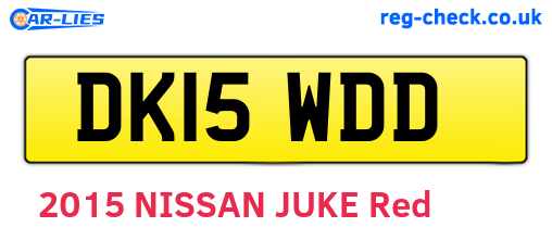 DK15WDD are the vehicle registration plates.