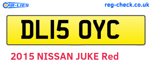 DL15OYC are the vehicle registration plates.
