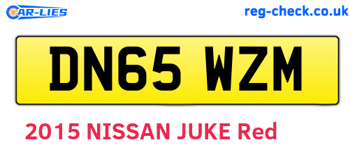 DN65WZM are the vehicle registration plates.