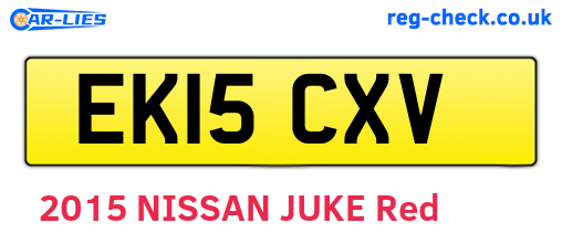 EK15CXV are the vehicle registration plates.