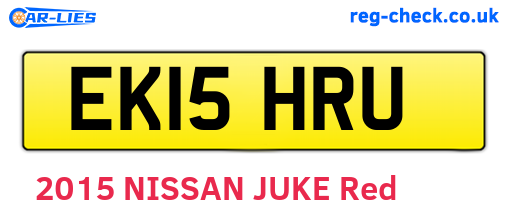 EK15HRU are the vehicle registration plates.