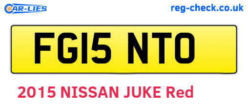 FG15NTO are the vehicle registration plates.