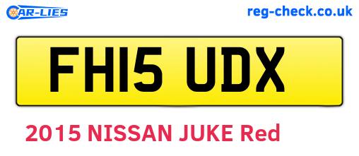 FH15UDX are the vehicle registration plates.