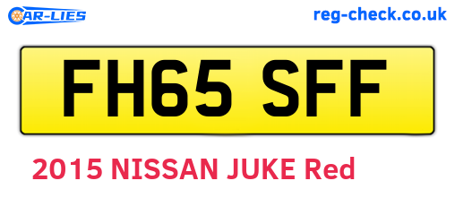 FH65SFF are the vehicle registration plates.