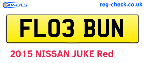 FL03BUN are the vehicle registration plates.
