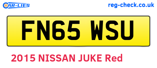 FN65WSU are the vehicle registration plates.