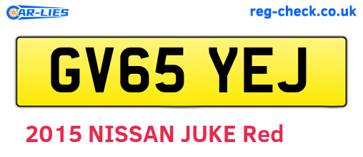 GV65YEJ are the vehicle registration plates.