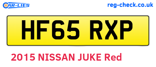 HF65RXP are the vehicle registration plates.