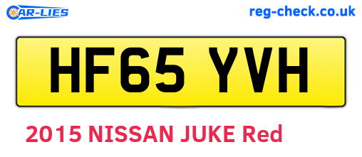 HF65YVH are the vehicle registration plates.