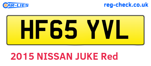 HF65YVL are the vehicle registration plates.