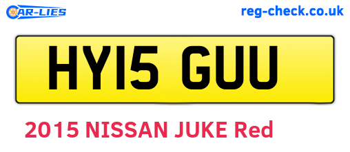 HY15GUU are the vehicle registration plates.
