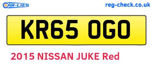 KR65OGO are the vehicle registration plates.