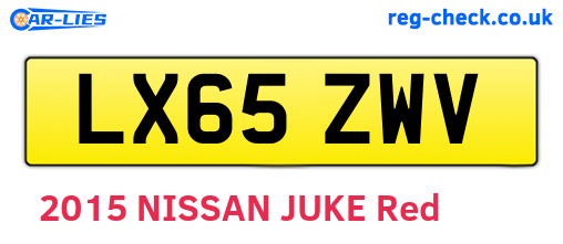 LX65ZWV are the vehicle registration plates.