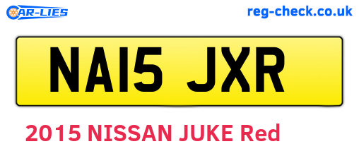 NA15JXR are the vehicle registration plates.