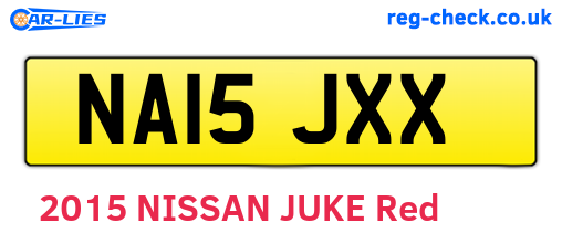NA15JXX are the vehicle registration plates.