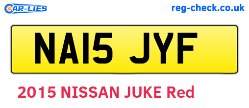 NA15JYF are the vehicle registration plates.